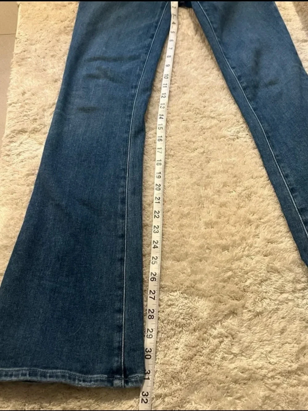 EUC PAIGE High Rise Laurel Canyon 32” Bootcut Jeans in Haze Size 24